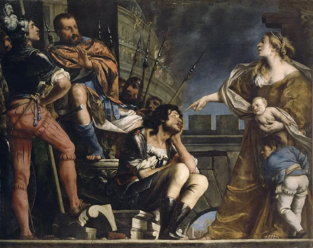 Haasdrubal's Wife Denouncing her Husband before Scipio Africanus, by Pietro della Vecchia