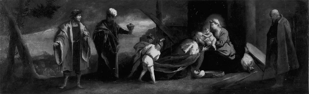 The Adoration of the Magi, by Pietro della Vecchia, oil, 1650