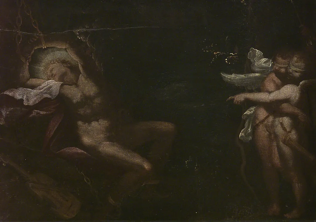 Allegorie (Apoll in den Fesseln Amors), by Pietro Faccini, unspecified, 1600