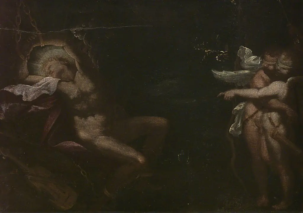 Allegorie (Apoll in den Fesseln Amors), by Pietro Faccini