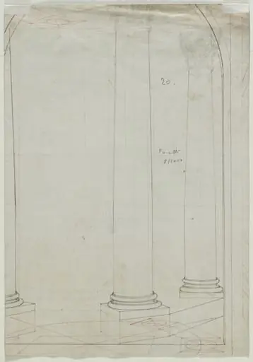 Architectural Drawing of Columns (verso)