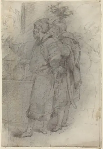 Two Standing Courtiers, by Pietro Fancelli