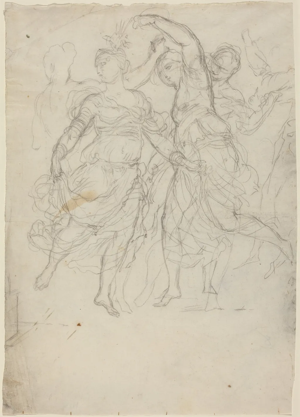 Women Dancing, by Pietro Fancelli, chalk, 1820