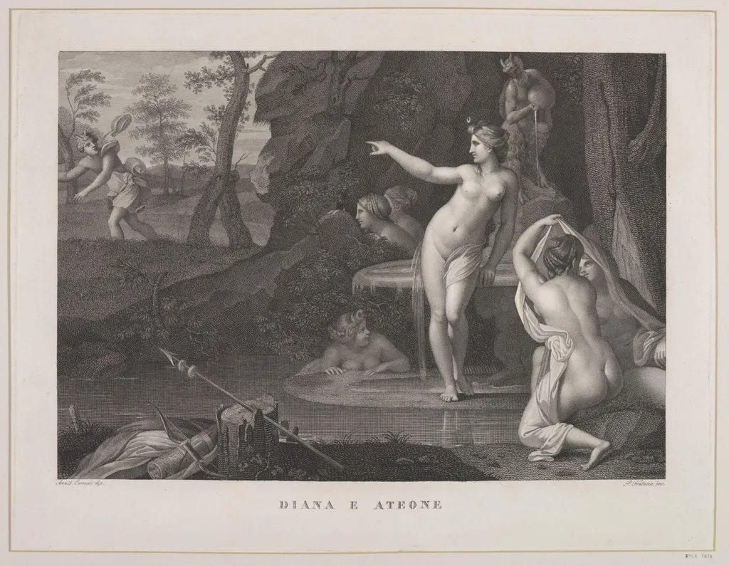 Diana and Actæon, by Pietro Fontana, 1850