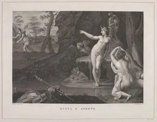 Diana and Actæon, by Pietro Fontana