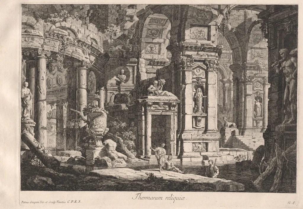Thermarum reliquiae, by Pietro Gaspari, ink, 1771