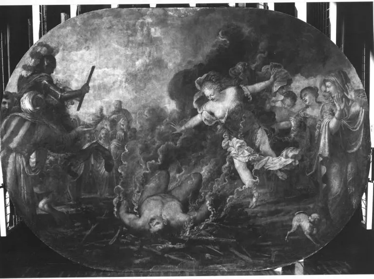 Evadne und Kapaneus, by Pietro Liberi, unspecified, 1646