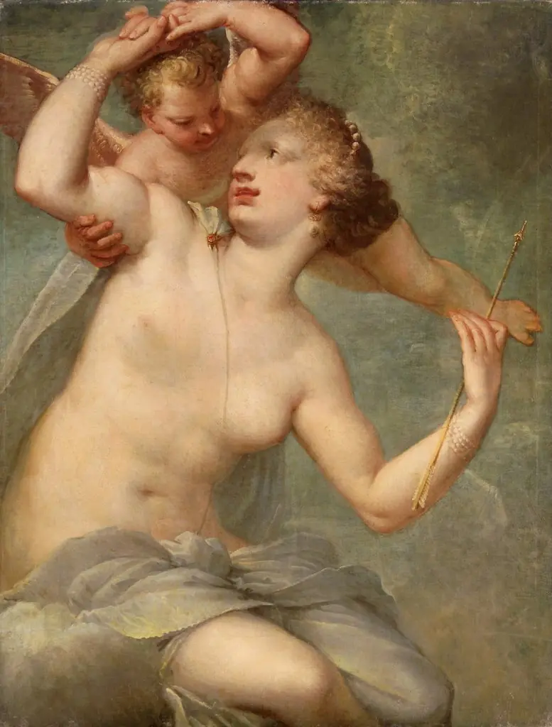 Venus and Amor, by Pietro Liberi