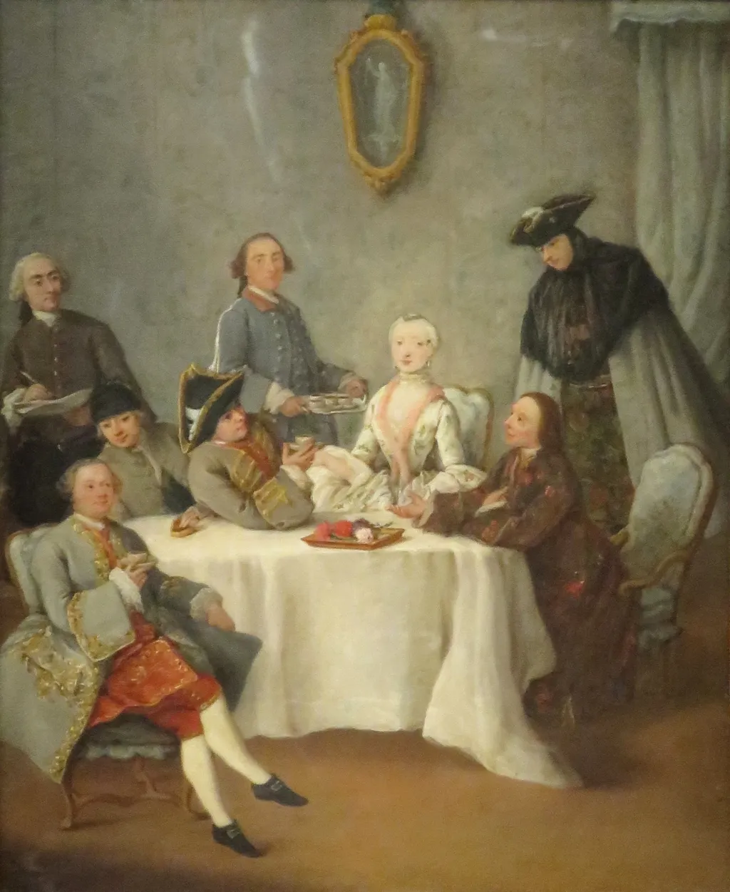 Artist Sketching an Elegant Company, by Pietro Longhi, oil, 1760