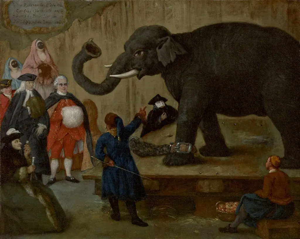 The Display of the Elephant, by Pietro Longhi