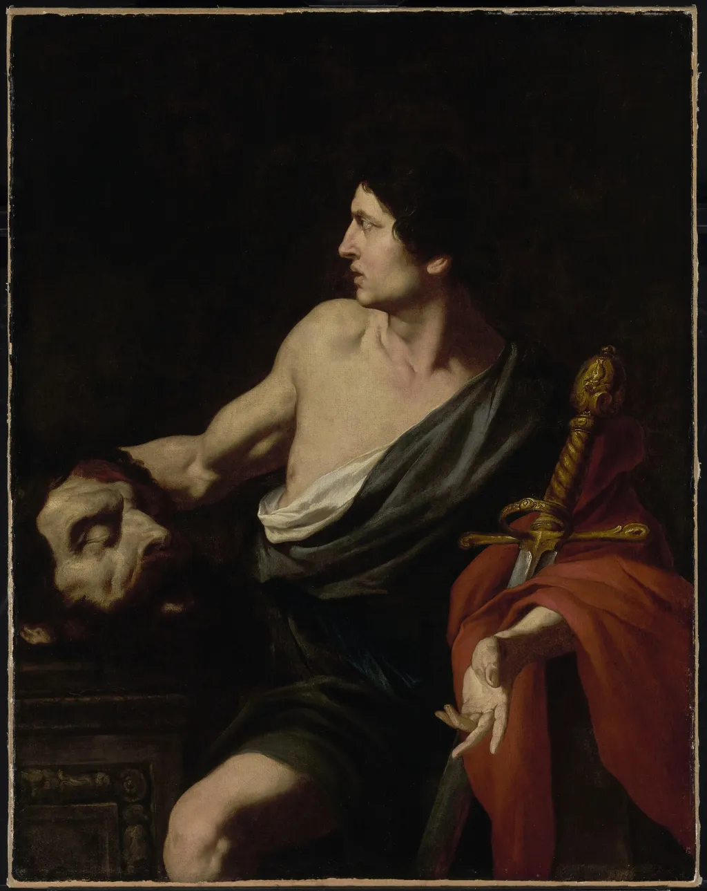 David with the Head of Goliath, by Pietro Novelli, oil, 1630
