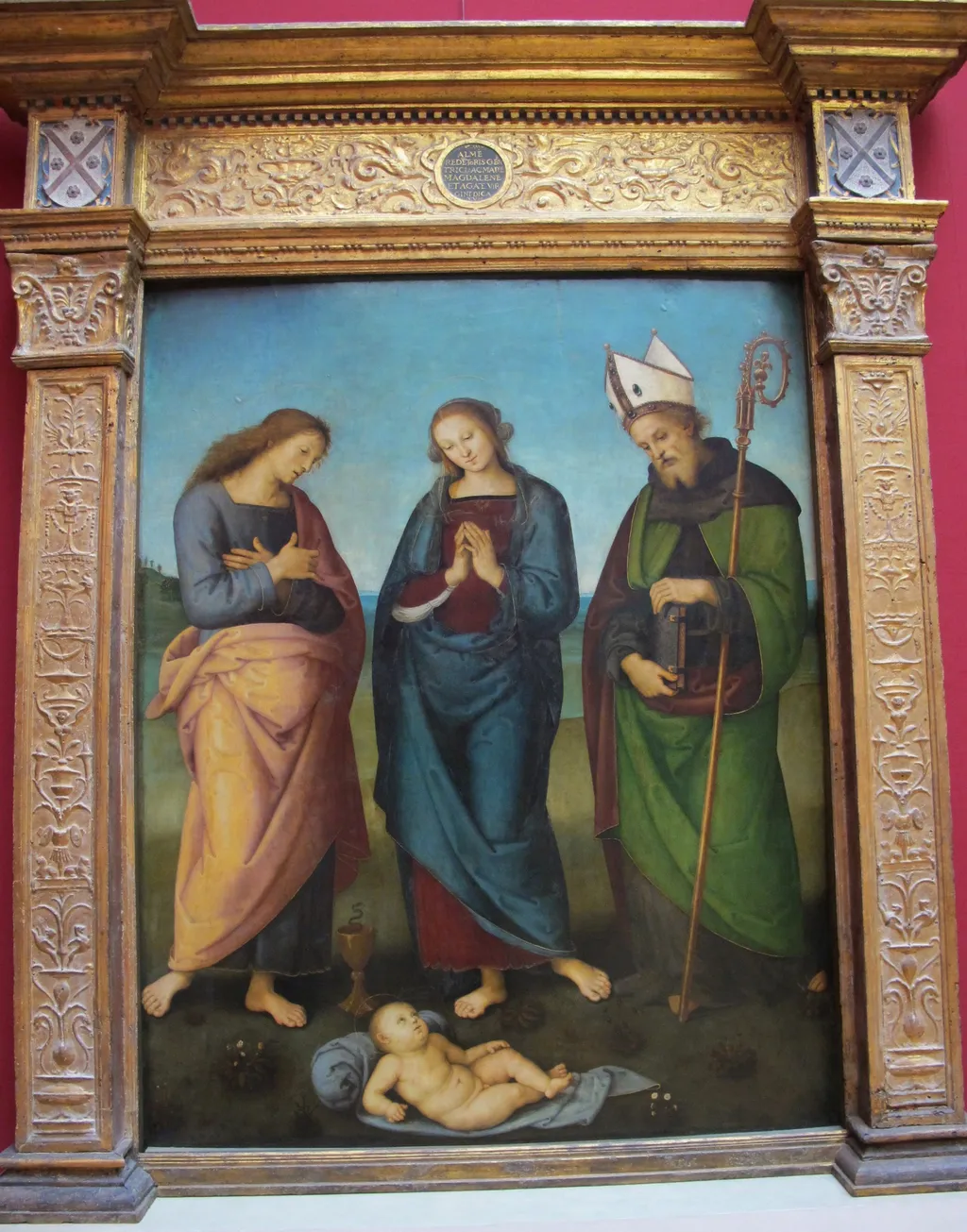 adorazione del bambino, by Pietro Perugino, wood, 1500