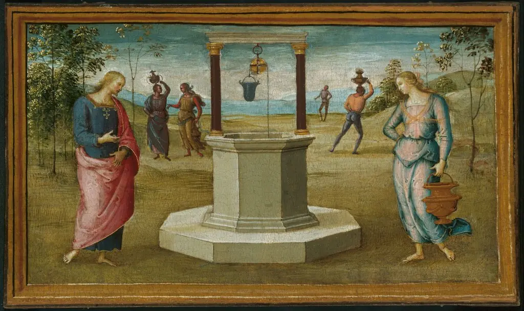 Christ and the Woman of Samaria, by Pietro Perugino