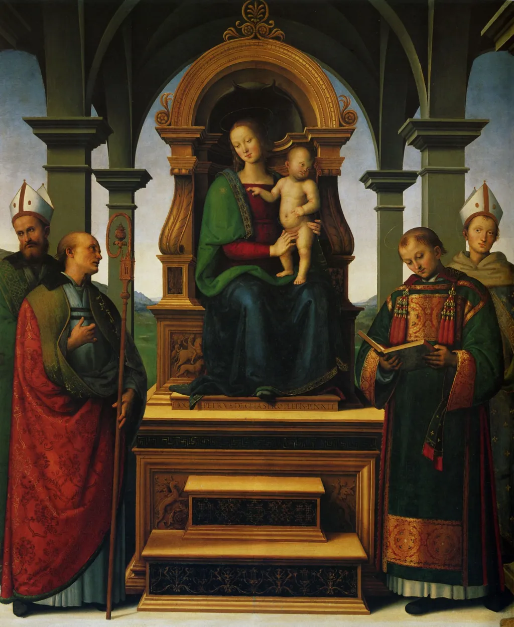 Decemviri Altarpiece, by Pietro Perugino, unspecified, 1498