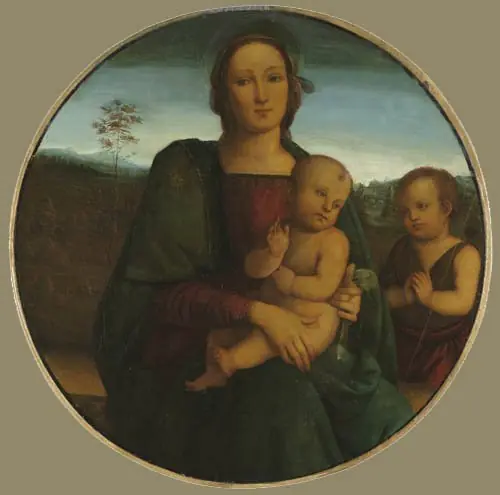 Madonna and Child with little John, by Pietro Perugino