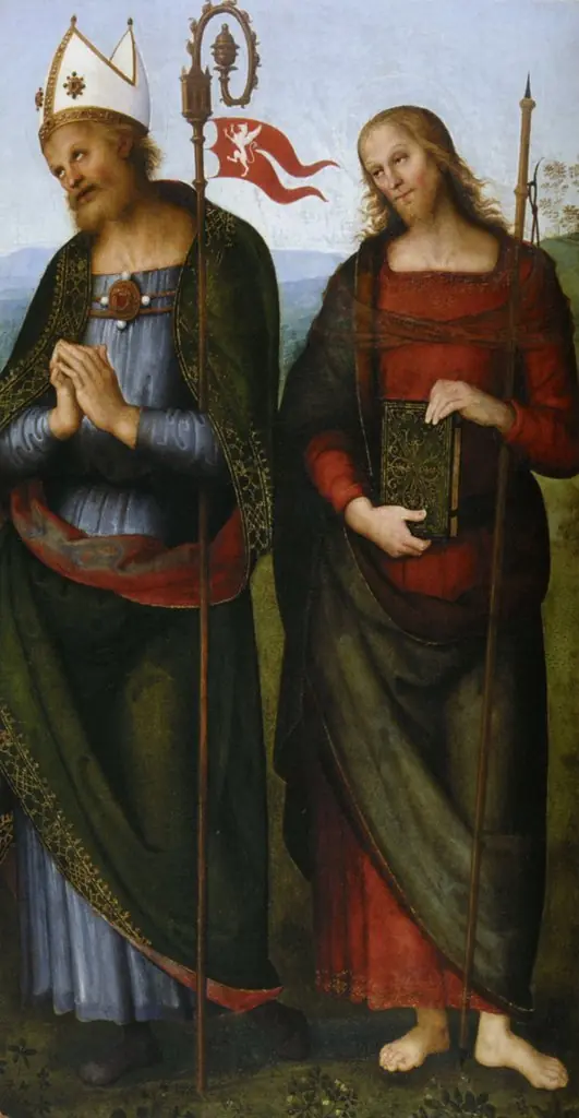 Saint Herculanus and Saint James the Great, by Pietro Perugino