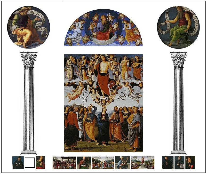 San Pietro Polyptych, by Pietro Perugino, unspecified, 1498