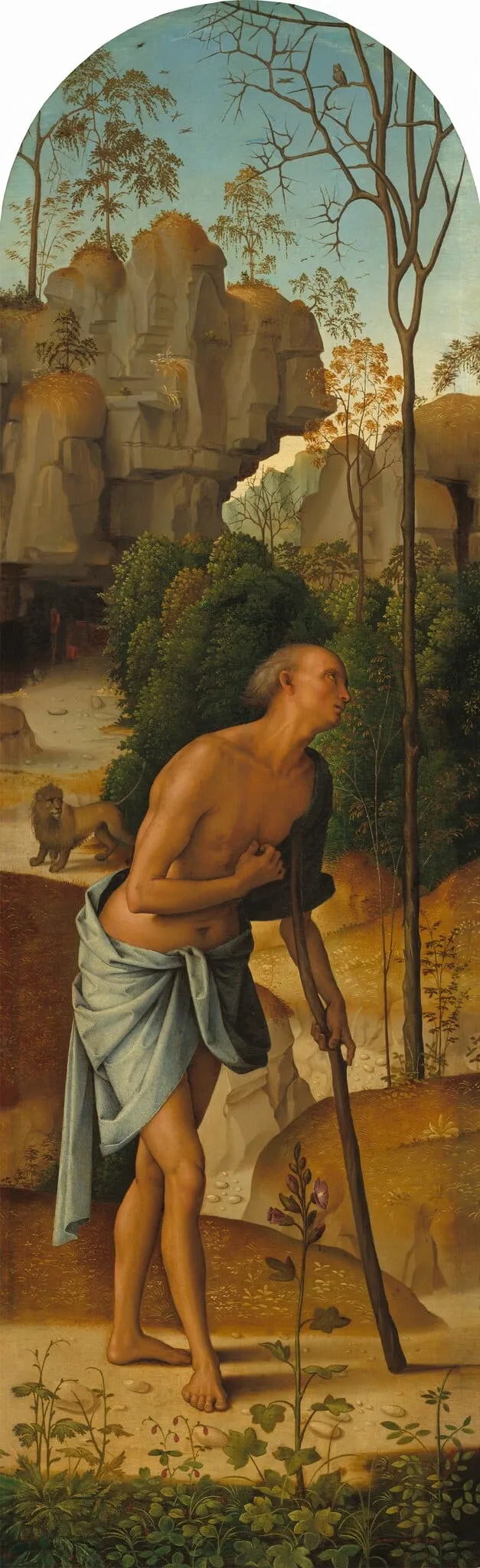 The Crucifixion with the Virgin, Saint John, Saint Jerome, and Saint Mary Magdalene [left panel]