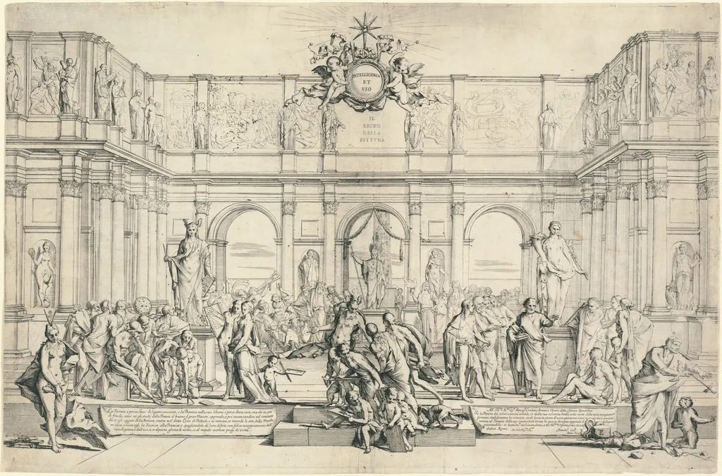 Il Liceo della Pittura, by Pietro Testa, ink, 1638