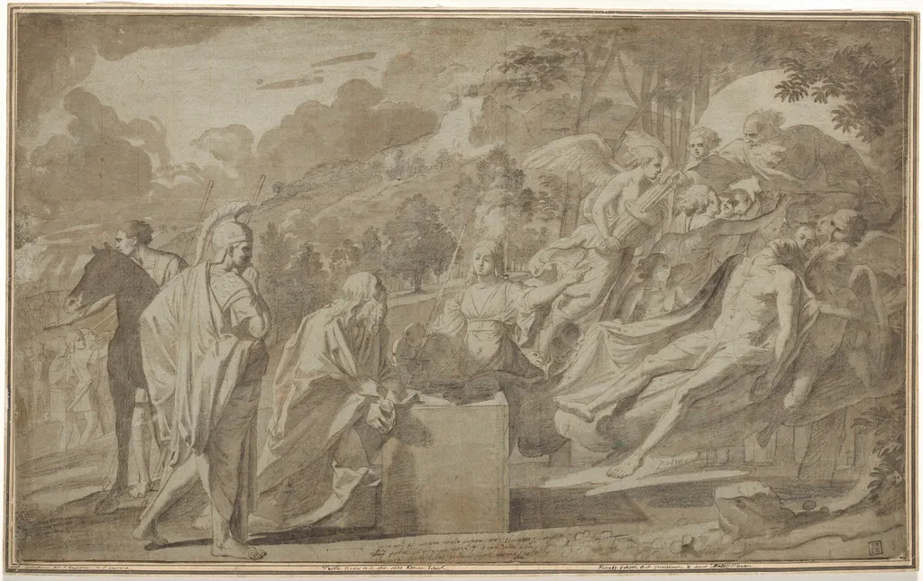 The Prophecy of Basilides, by Pietro Testa, chalk, 1648