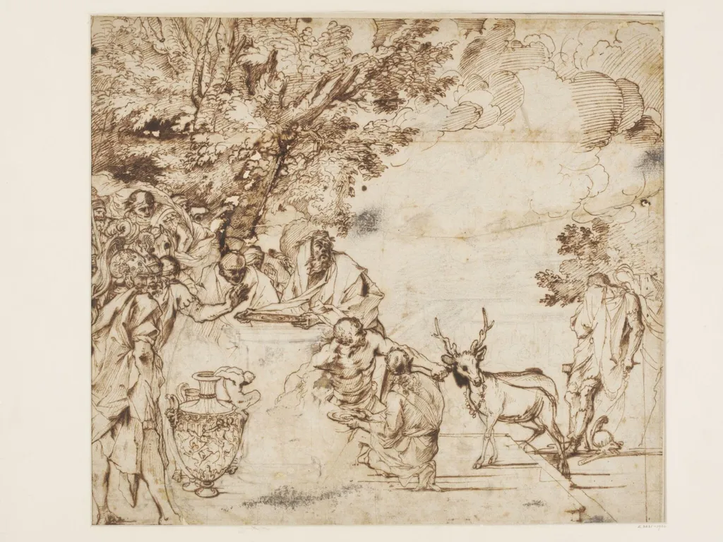 The Sacrifice of Iphigenia, by Pietro Testa, 1642