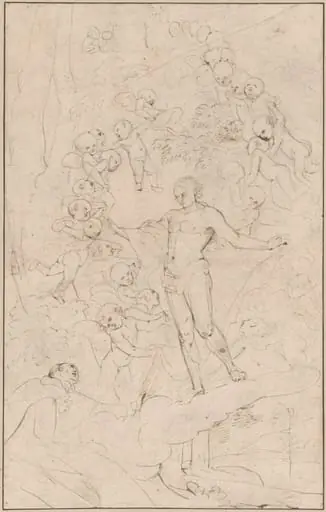 The Vision of Saint  Angelus, by Pietro Testa