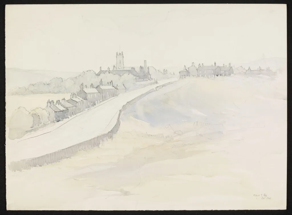 Church and Pigs Lee, Walmersley, by Pile, watercolor, 1942
