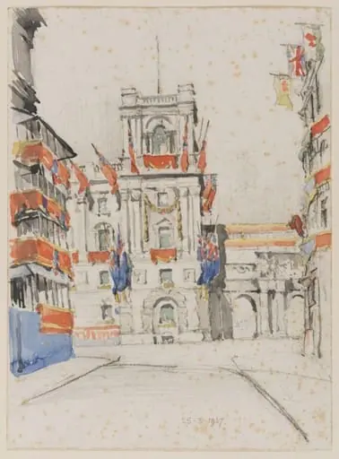 Foreign Office with stands, by Pile