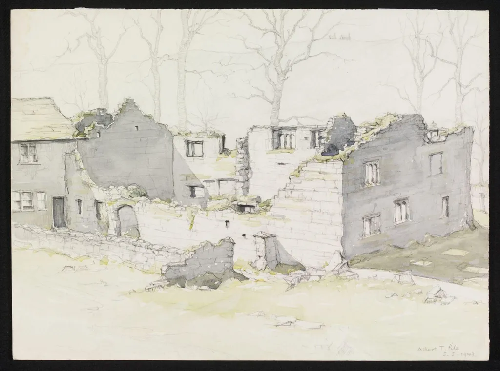 The ruined Hall, Wycoller, by Pile, watercolor, 5