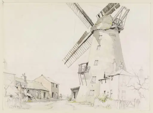 Windmill ("Marsh Mill") at Thornton, near Fleetwood, by Pile