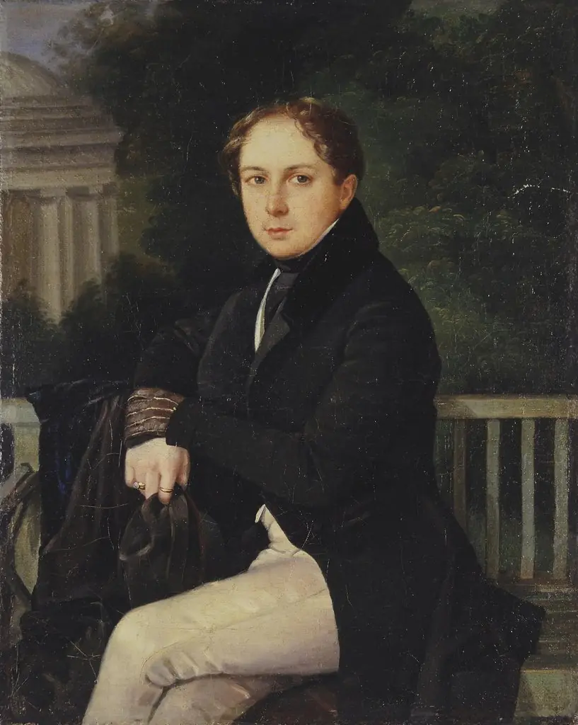 Portrait of an Unknown Man, a Stroganov Family Descendant, by Pimen Orlov