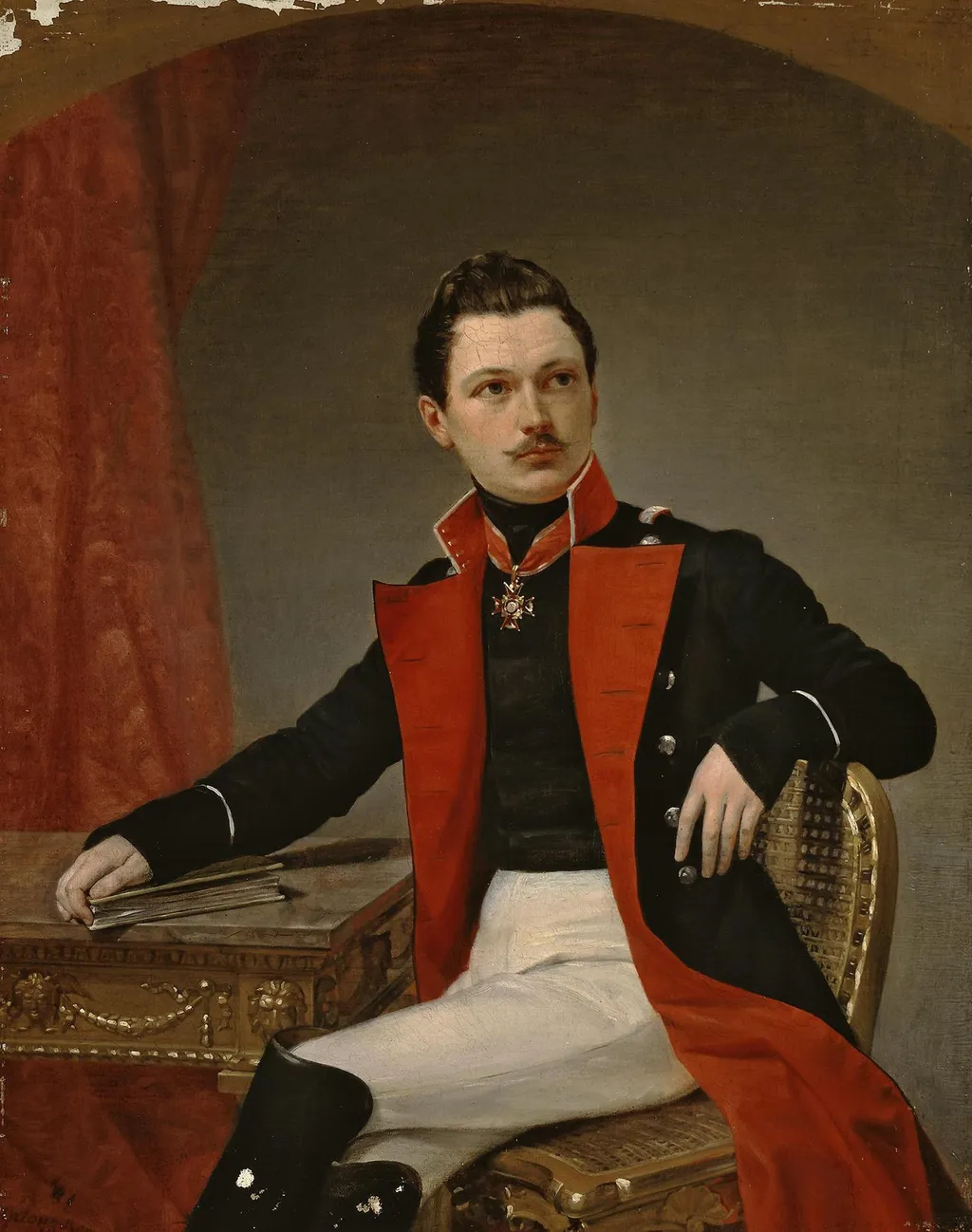 Portrait of P.A.Balashov, by Pimen Orlov, oil, 1843