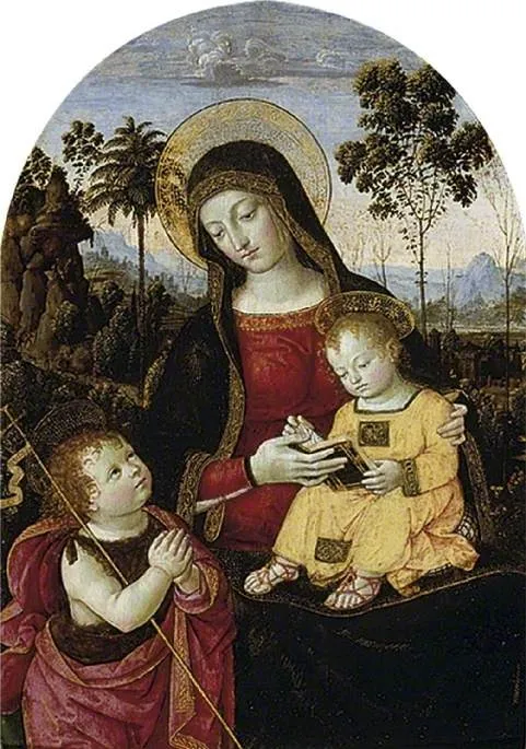 Virgin and Child with St John the Baptist, by Pinturicchio, unspecified, 1496