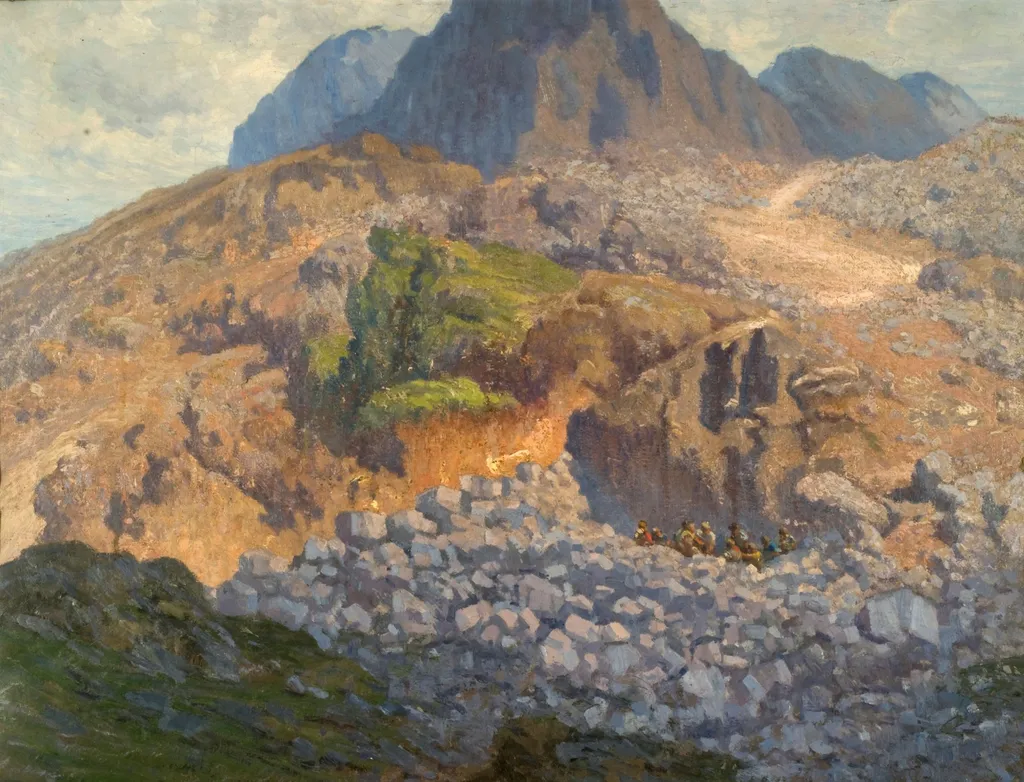Paisaje de Tandil, by Pío Collivadino, oil, 1917
