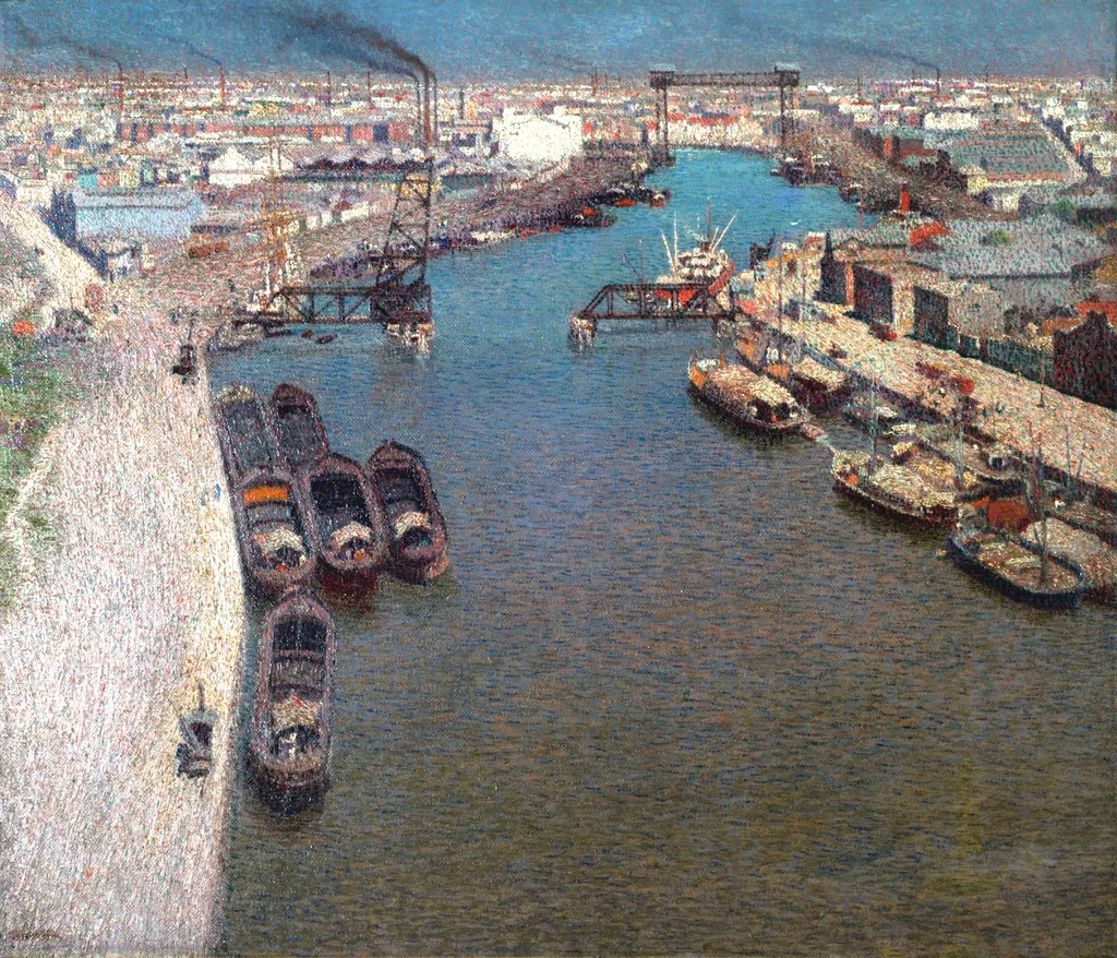 The creek, by Pío Collivadino, oil, 1916