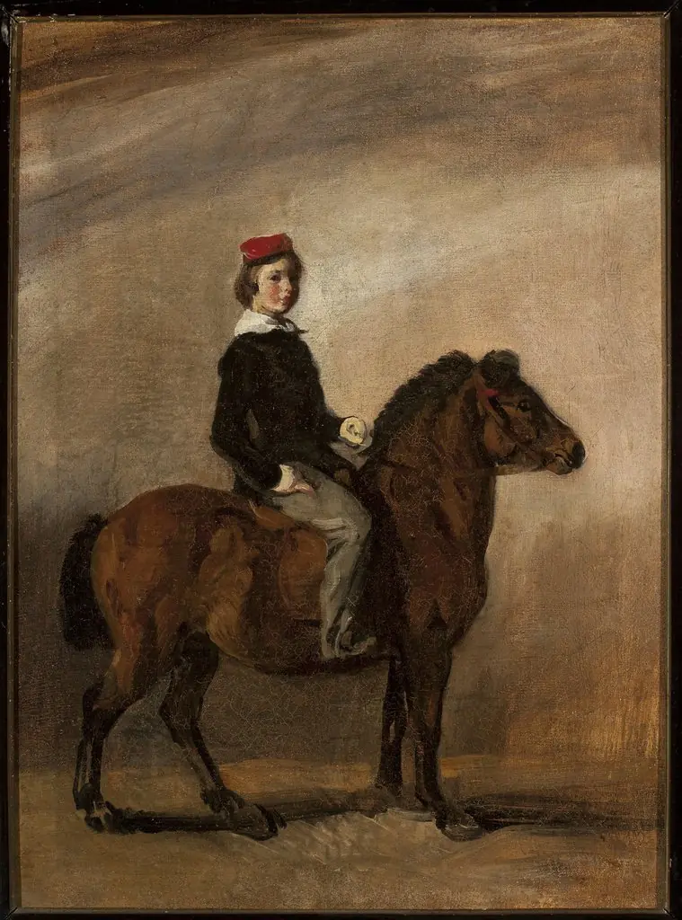 Artist’s son on a pony, by Piotr Michałowski