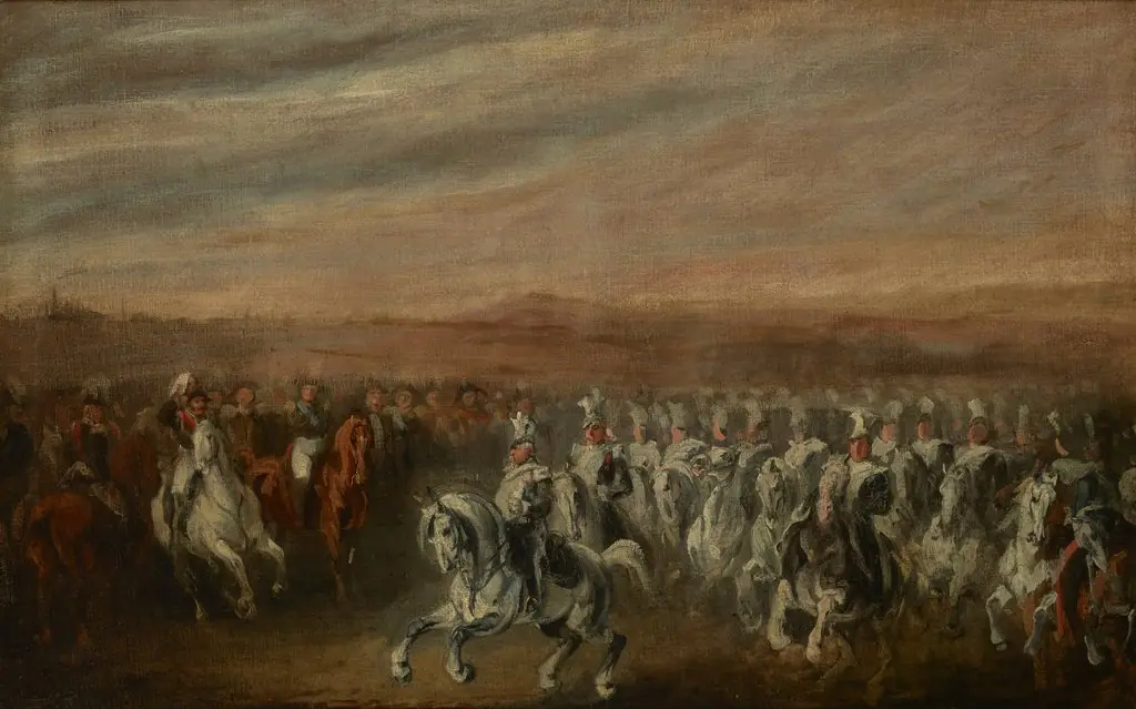 Dwernicki at the Head of the 2nd Uhlan Regiment, by Piotr Michałowski
