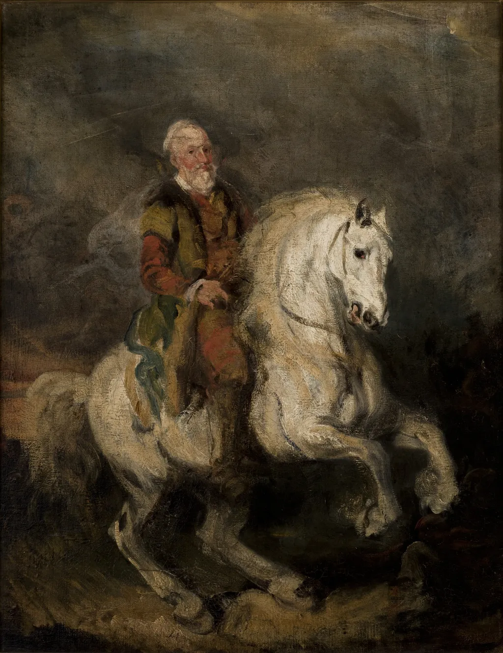 Hetman Stefan Czarniecki on Horseback, by Piotr Michałowski, oil, 1837