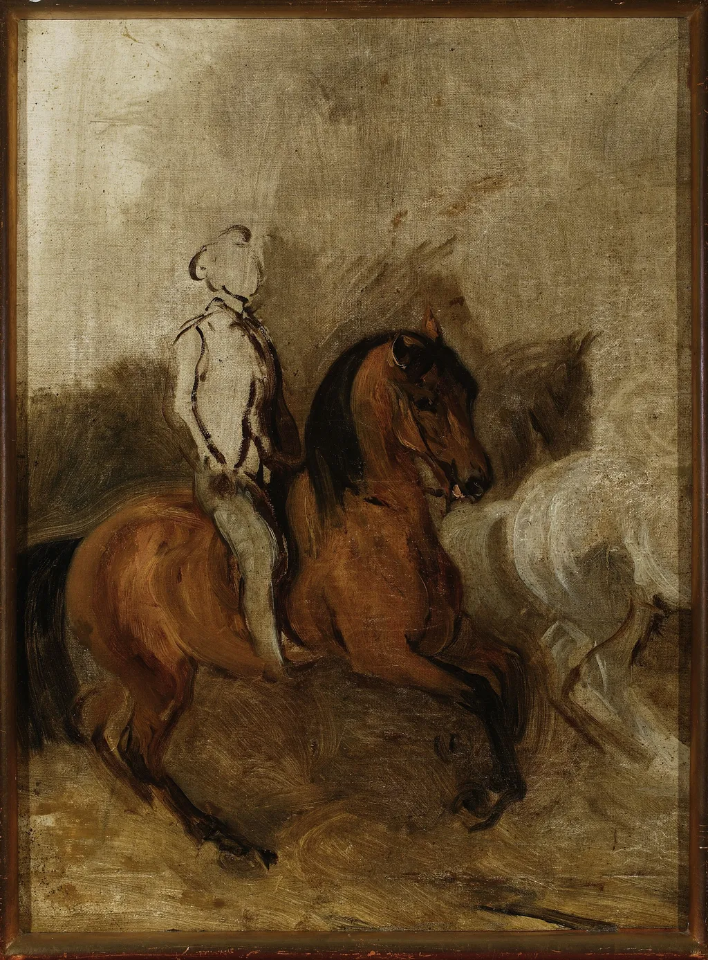 Horseman, sketch, by Piotr Michałowski, oil, 1845