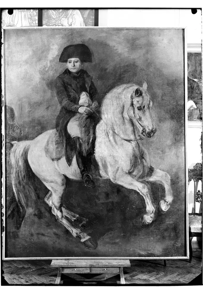 Napoleon on horseback, by Piotr Michałowski