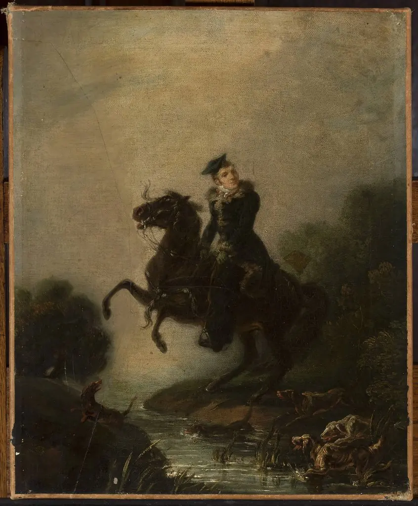 Portrait of Ignacy Konarski on horseback, by Piotr Michałowski