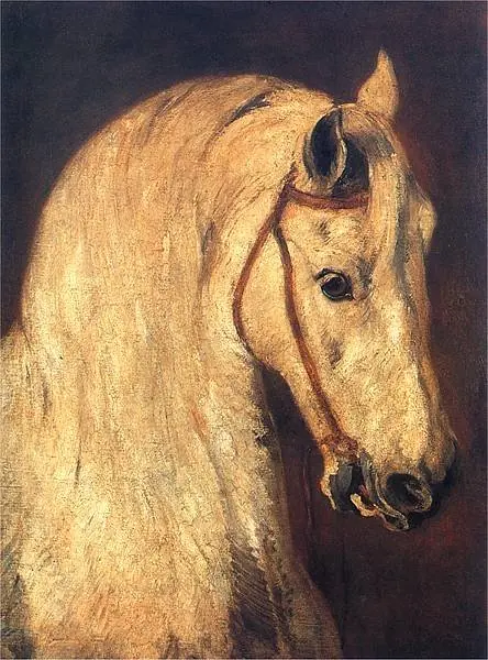 Studium of Horse Head., by Piotr Michałowski