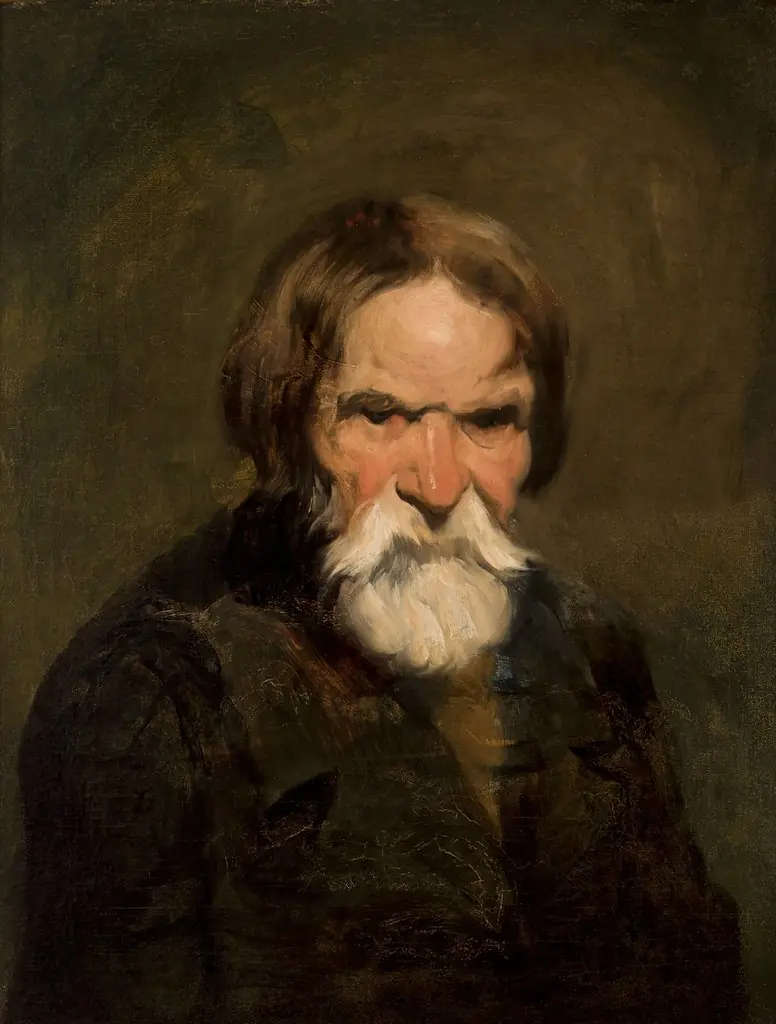 Study of a Bearded Peasant, by Piotr Michałowski