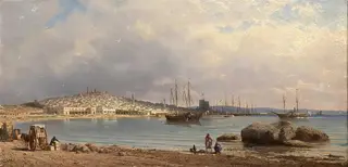 Bakı şəhərinin dənizdən görünüşü, by Piotr Petrovitch Veretschagin, 1872