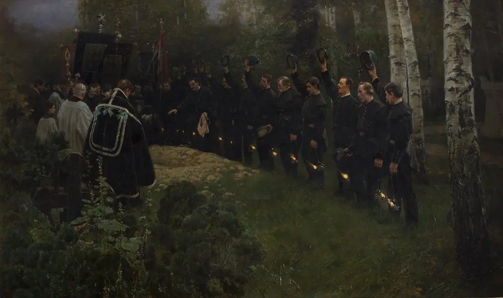 Miner's Funeral, by Piotr Stachiewicz