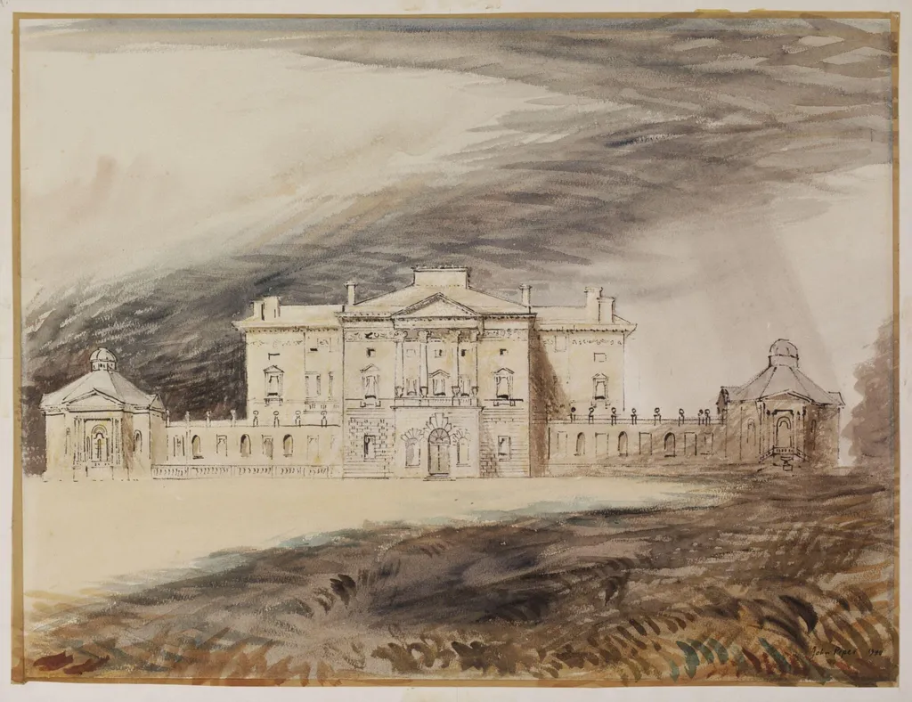Buckland House, near Faringdon, by Piper, watercolor, 1940