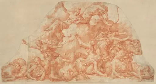 Diana and Apollo Slaughtering the Children of Niobe, by Pirro Ligorio