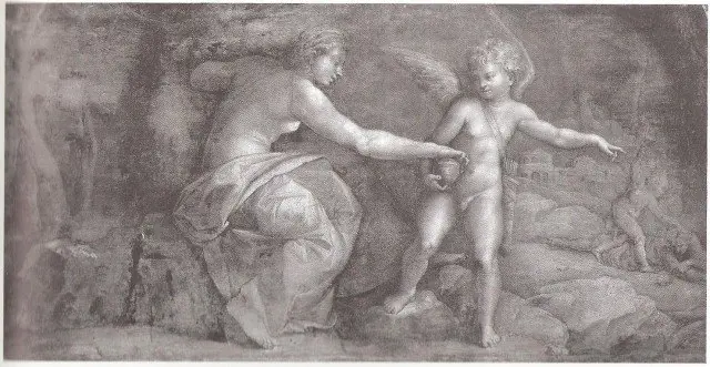 Cupid and Psyche, by Polidoro da Caravaggio