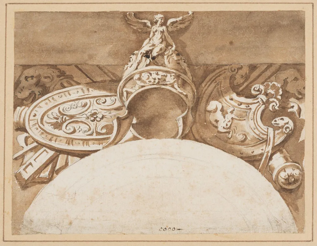 Trophy of arms, by Polidoro da Caravaggio