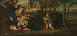 Madonna and Child and the Infant Saint John in a Landscape, by Polidoro da Lanciano